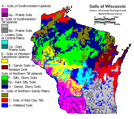 soils map of Wisconsin