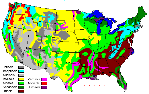 soil map of U.S.