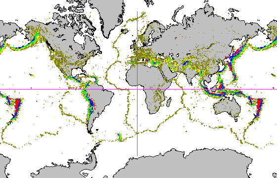 global earthquake locations