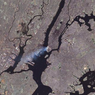 New York on 9/11 from space